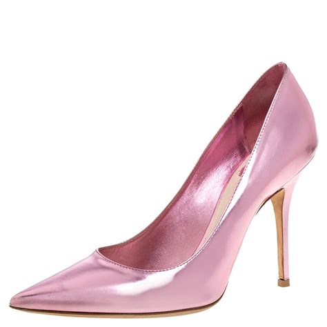 dior pink metallic shoes|Dior official website .